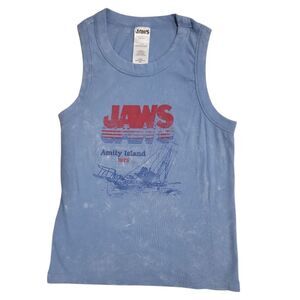 Women's Character 4th of July Stretch Relaxed Fit Comfort Tank Top - Jaws